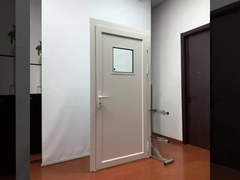 Puertas con bisagras de aluminio producto personalizado vidrio doble templado