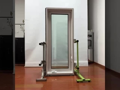 Ventana de acristalamiento moderno de aluminio con vidrios de doble templado de aluminio