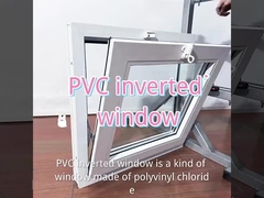 Ventana suspendida de PVC Producto personalizado de vidrio doblemente templado de buen sellado
