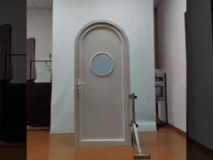 Puertas de aluminio con revestimiento en polvo con bisagras y techo con trenzas