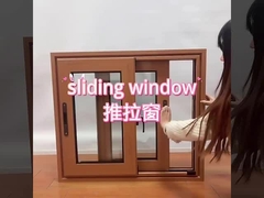 Baño Casa Super Deslizante de aluminio Ventana de vidrio de aluminio marrón