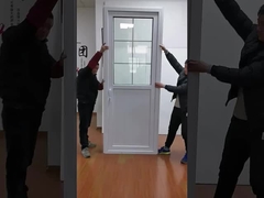 Puerta de bisagra de PVC blanco tamaño personalizable Puerta giratoria de PVC