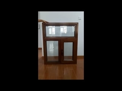 Ventana de doble acristalamiento de vidrio de aluminio de vidrio de aluminio recubierto en polvo